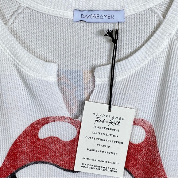 DAYDREAMER Rolling Stones Waffle Thermal NWT - Picture 6 of 10
